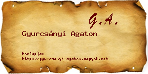 Gyurcsányi Agaton névjegykártya