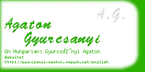 agaton gyurcsanyi business card